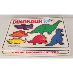 Vintage Dinosaur Cookie Cutters Fox Run Craftsmen 1985 Complete